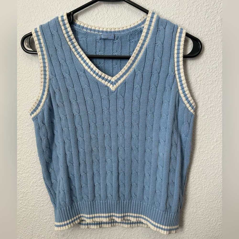 Blue Brandy Melville sweater vest in the size small